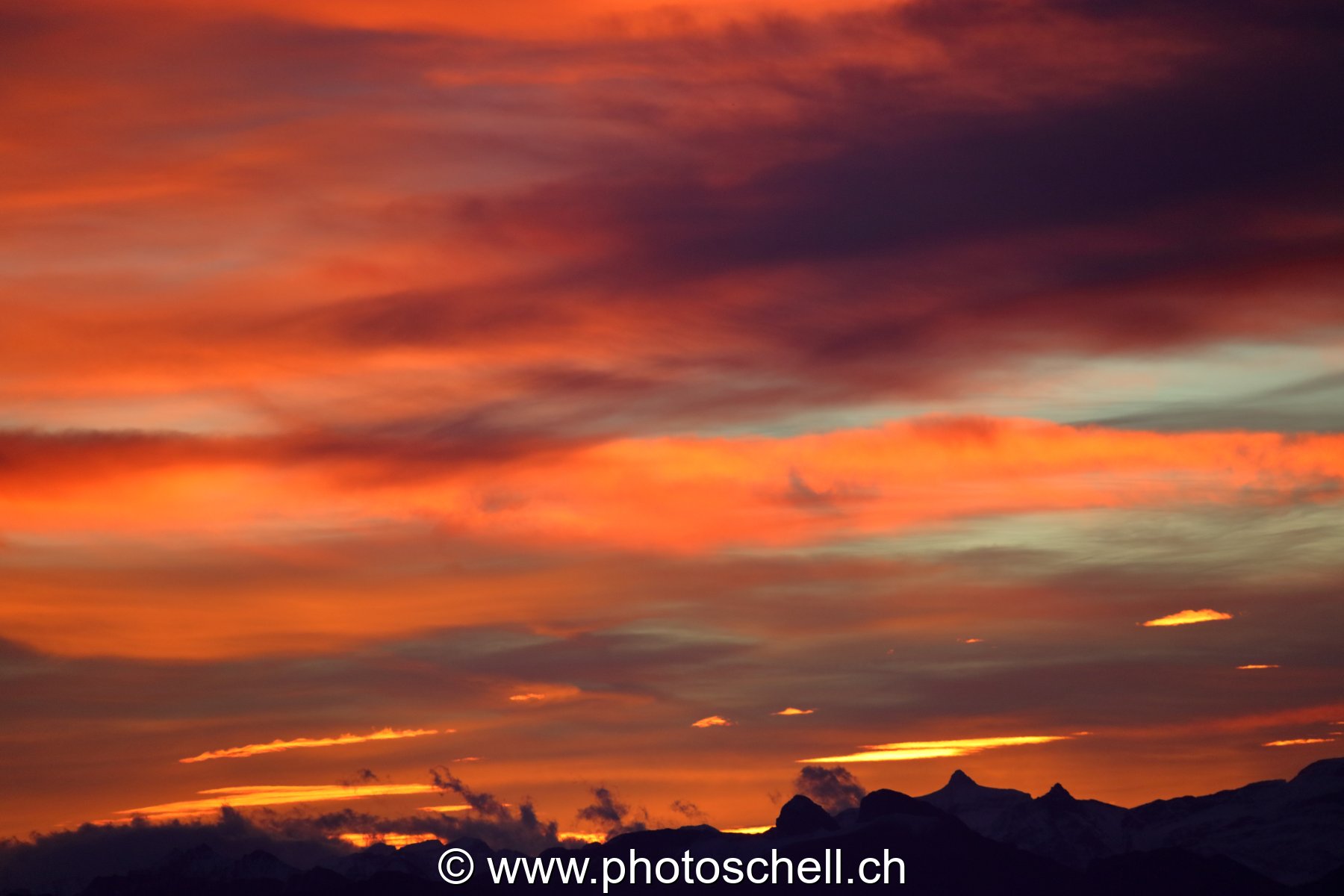 Dégradé de couleurs lors du lever de soleil