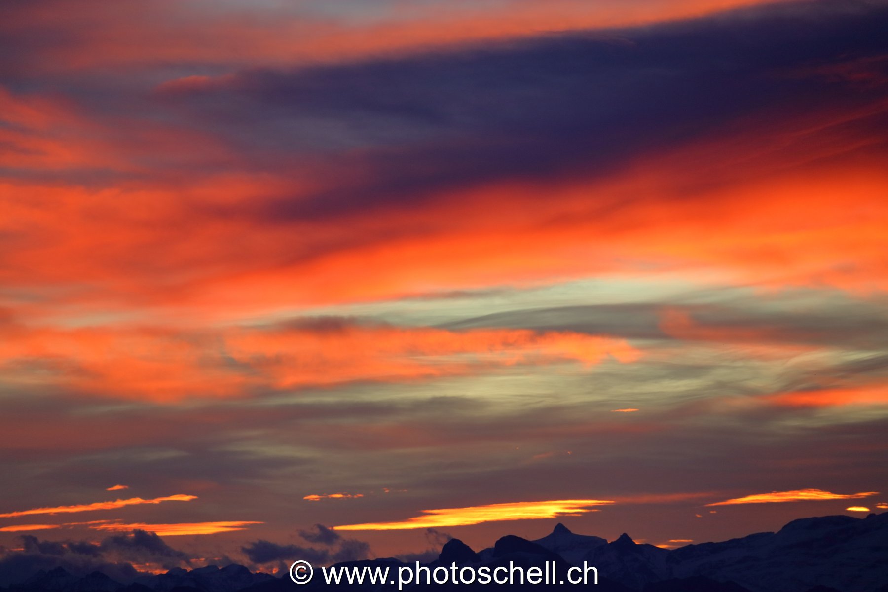 Dégradé de couleurs lors du lever de soleil