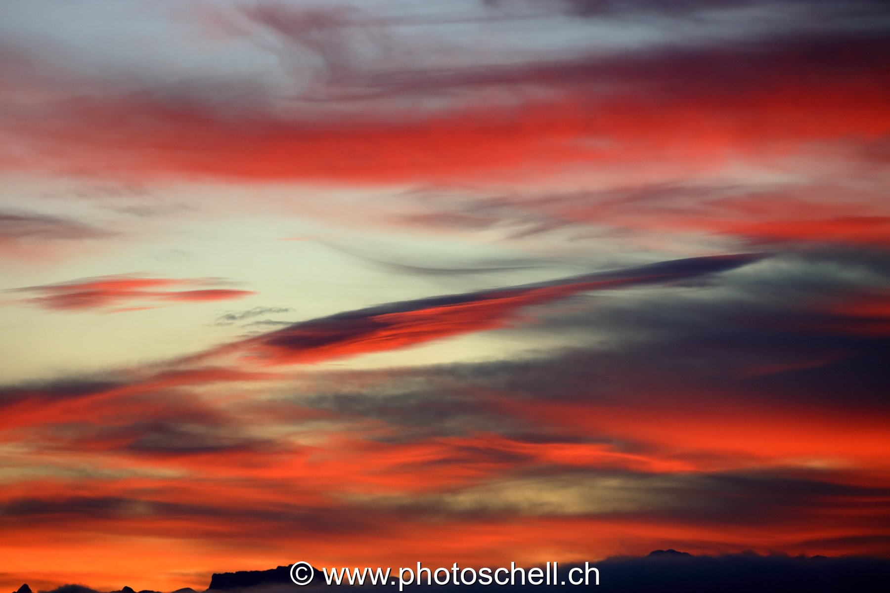 Dégradé de couleurs lors du lever de soleil