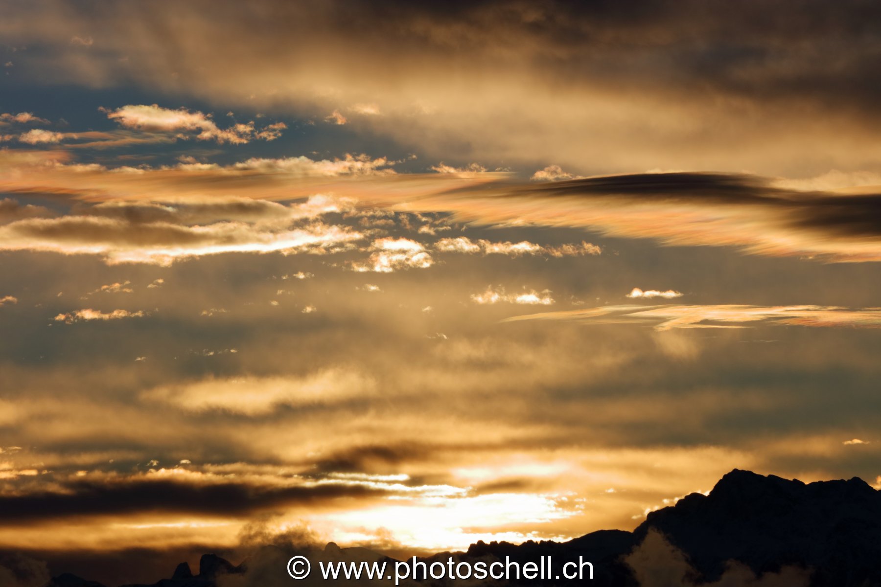 Dégradé de couleurs lors du lever de soleil