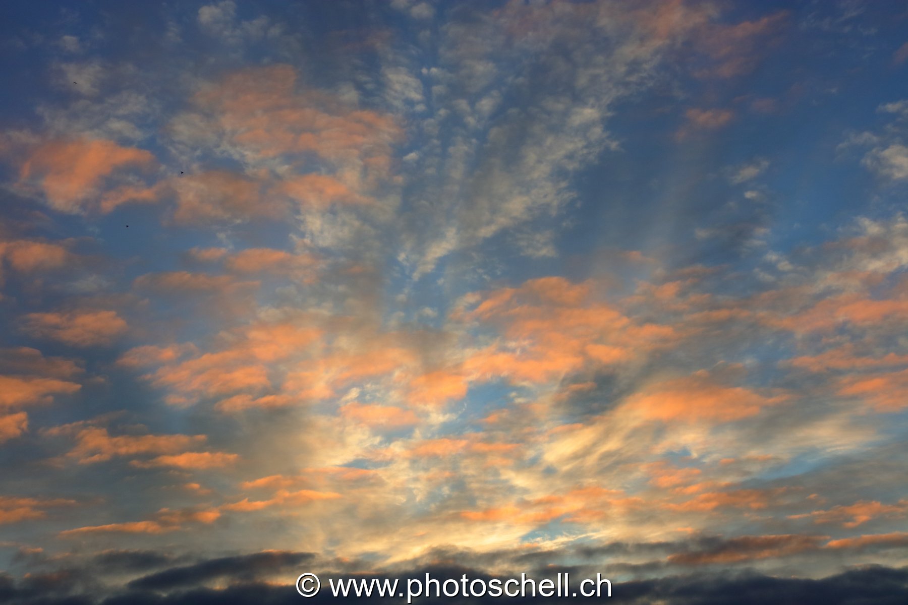 Dégradé de couleurs lors du lever de soleil