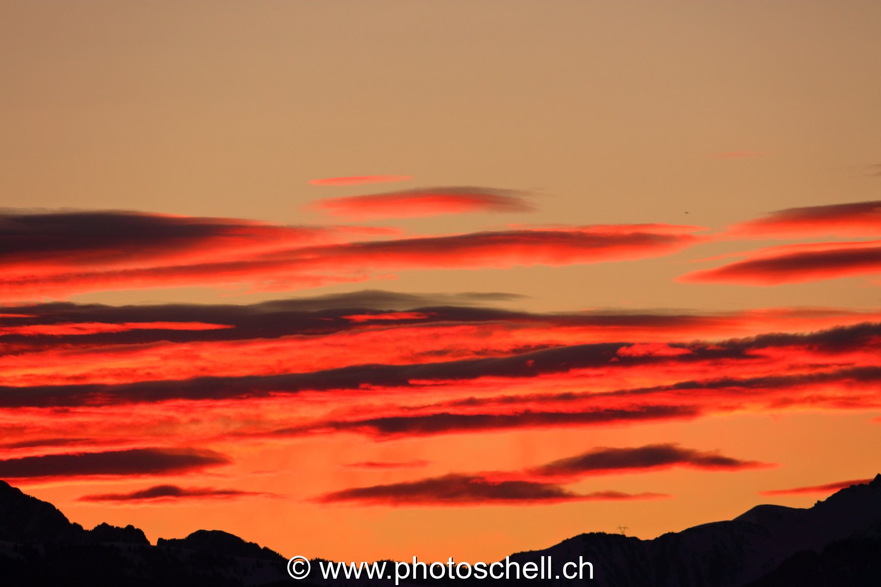 Dégradé de couleurs lors du lever de soleil