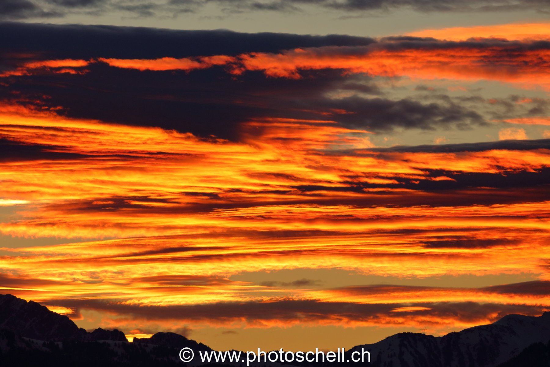 Dégradé de couleurs lors du lever de soleil