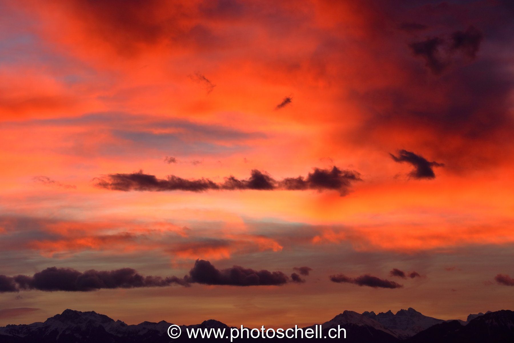 Dégradé de couleurs lors du lever de soleil