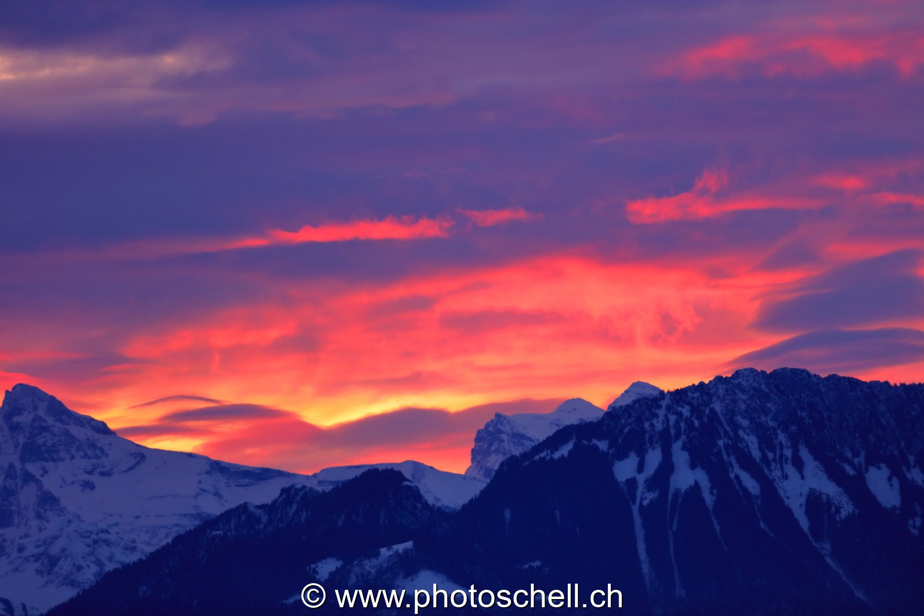Dégradé de couleurs lors du lever de soleil