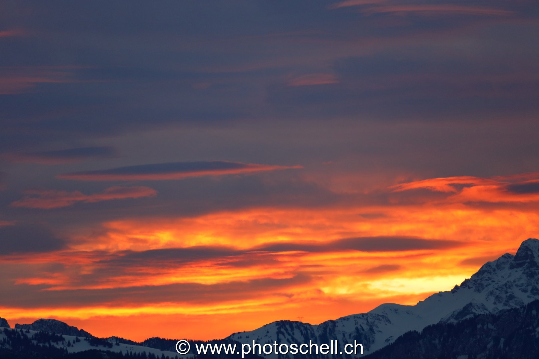 Dégradé de couleurs lors du lever de soleil