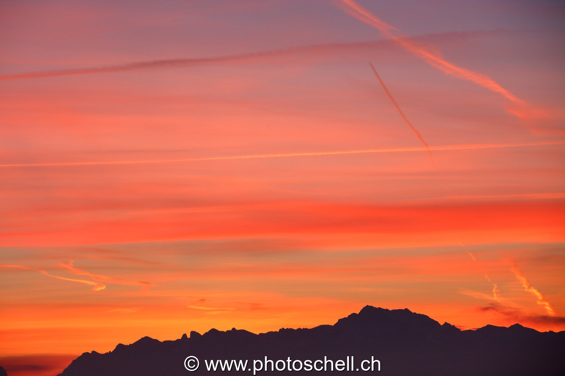 Dégradé de couleurs lors du lever de soleil