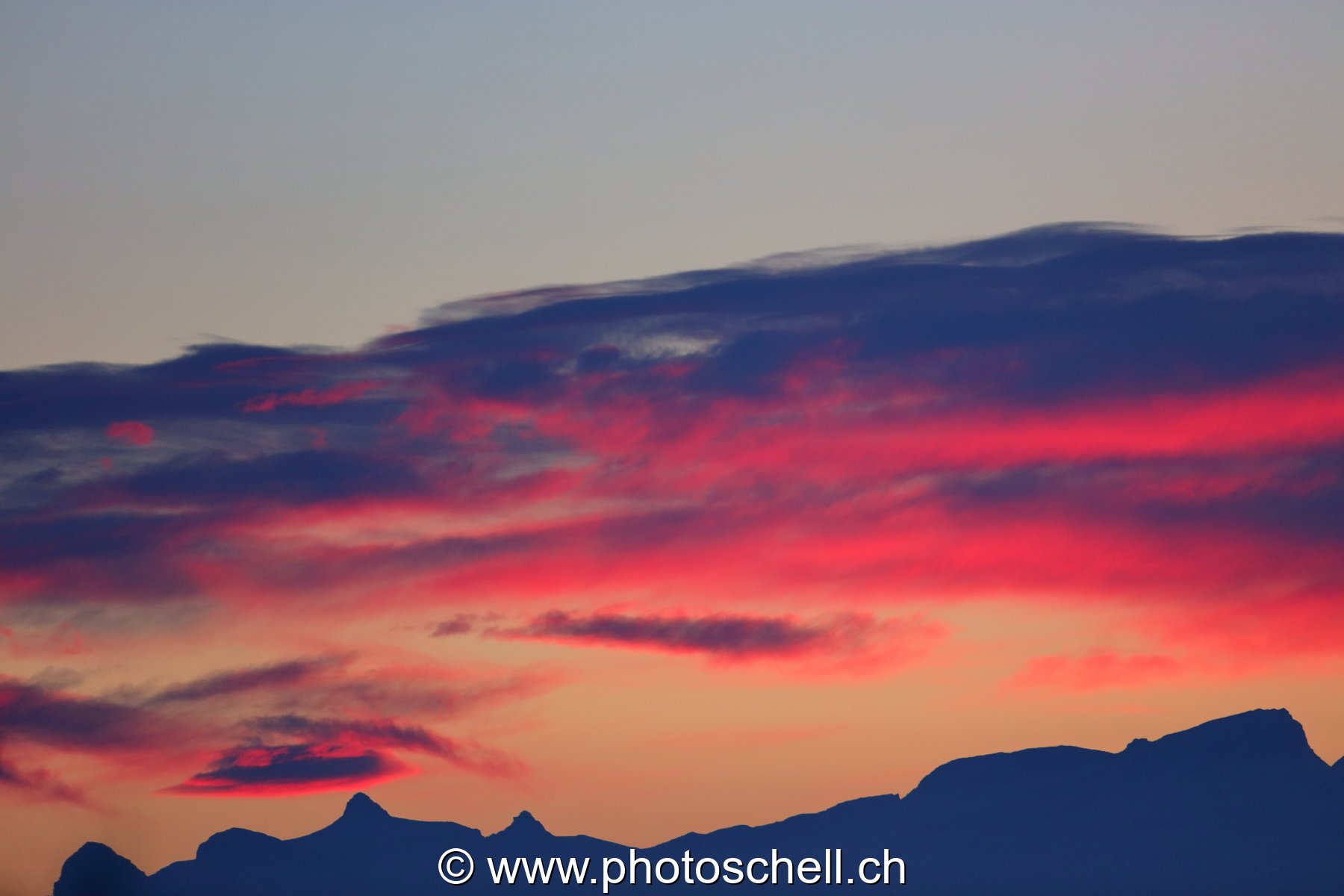 Dégradé de couleurs lors du lever de soleil
