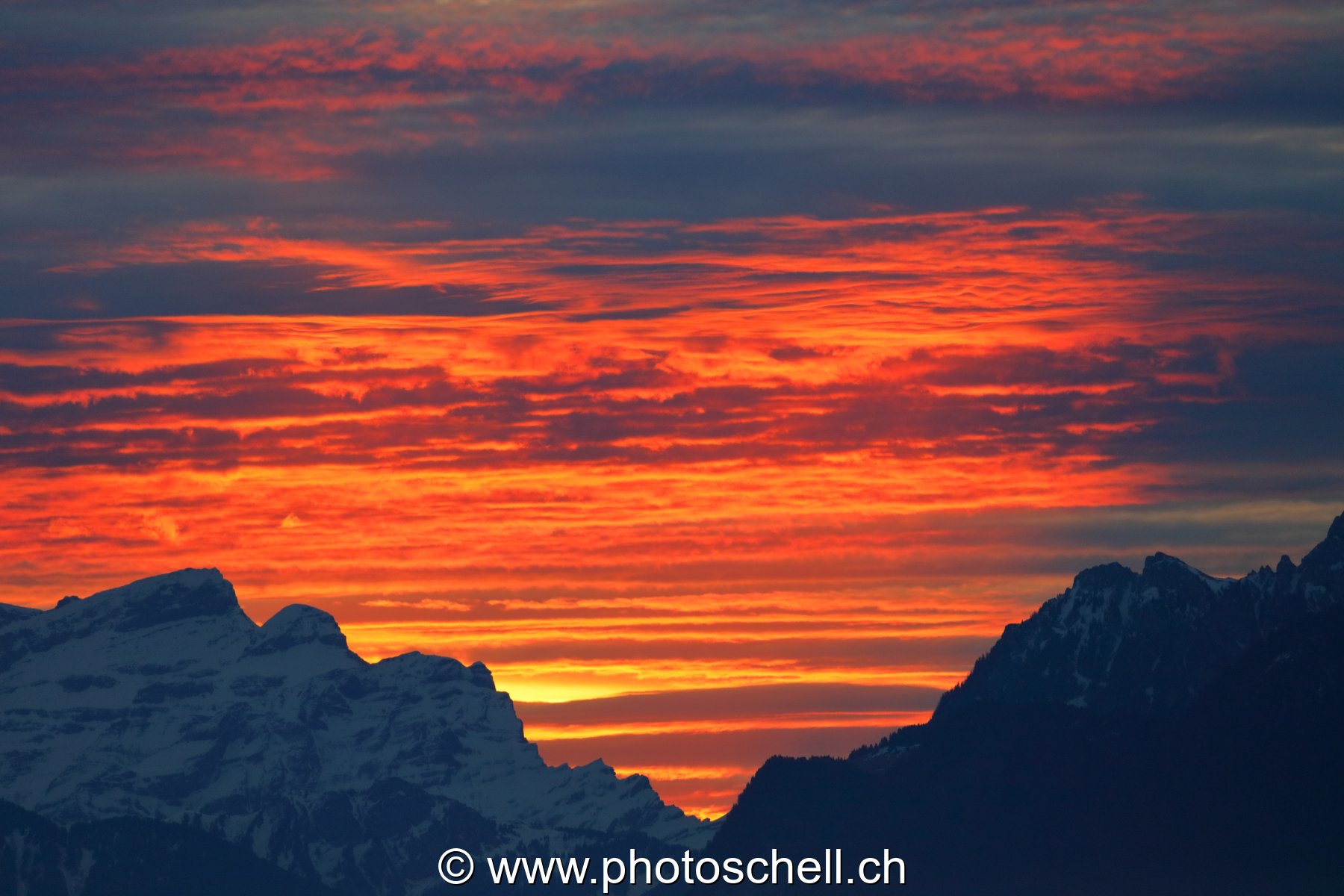Dégradé de couleurs lors du lever de soleil