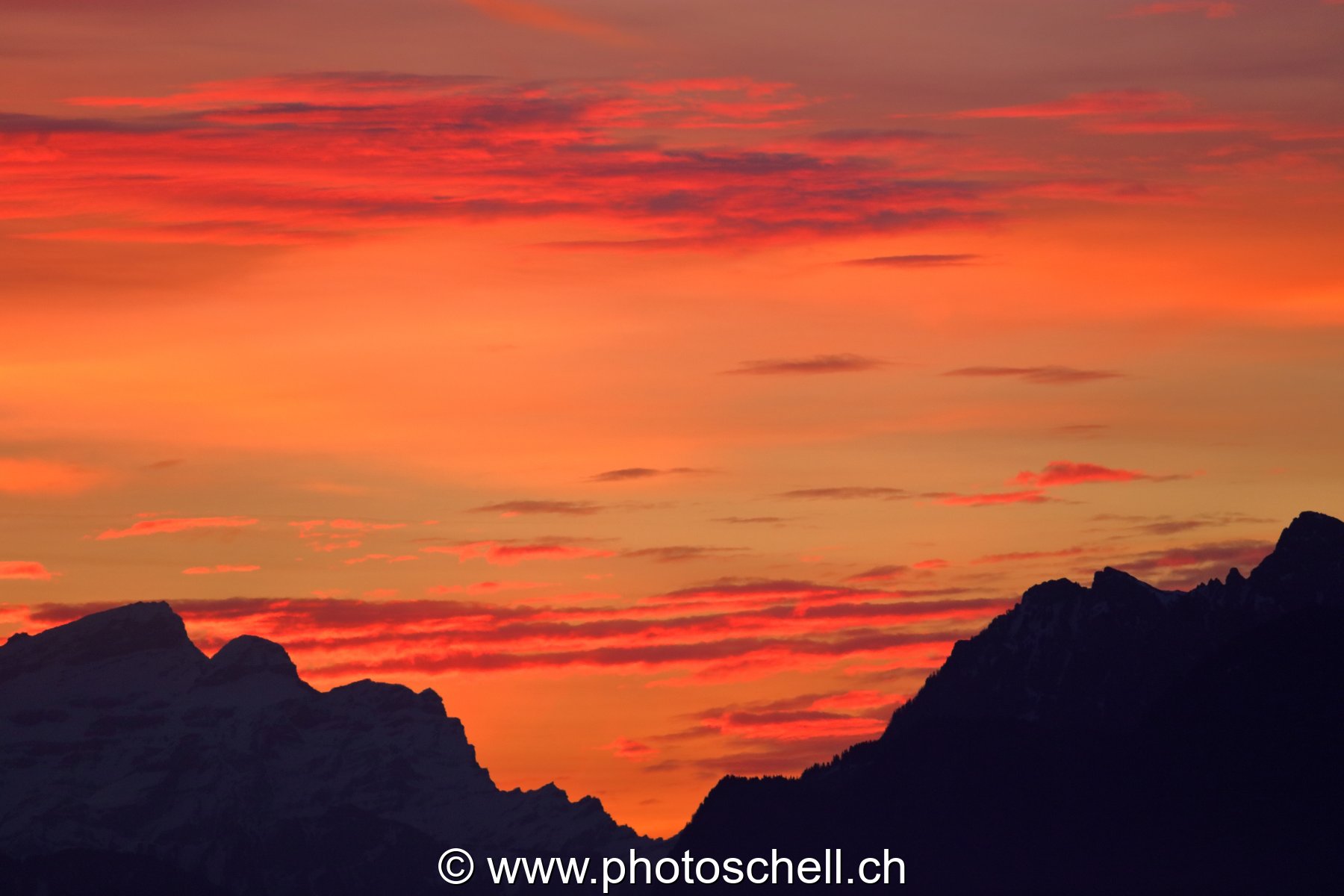 Dégradé de couleurs lors du lever de soleil