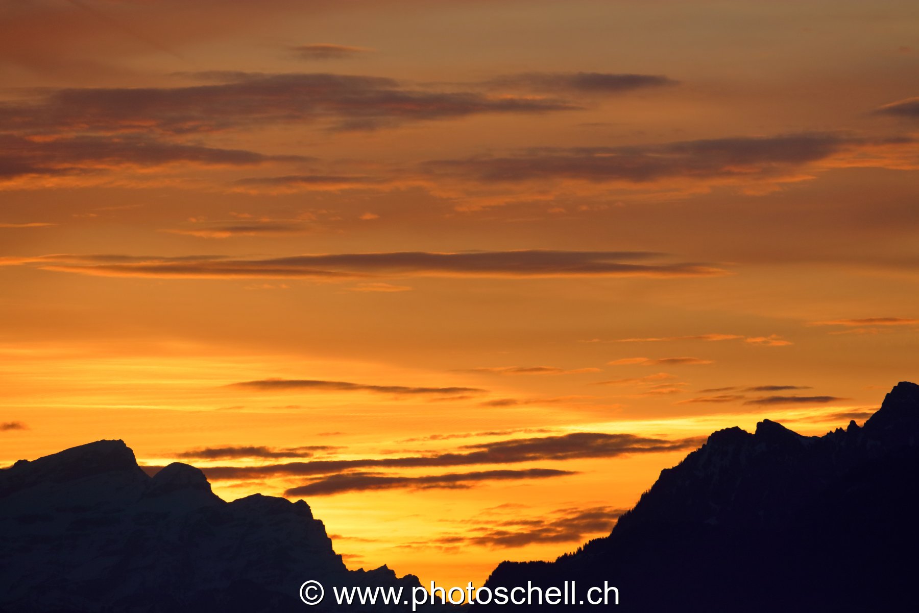 Dégradé de couleurs lors du lever de soleil