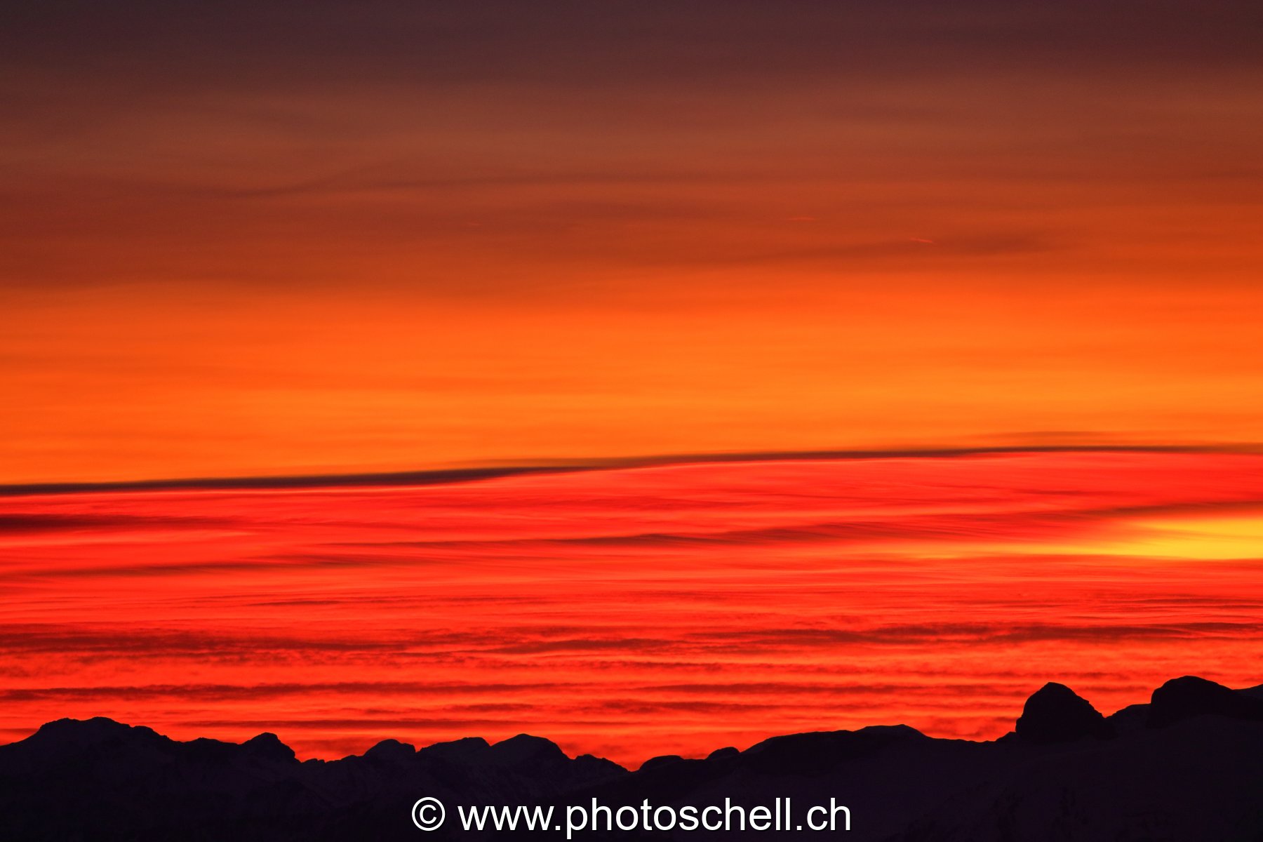 Dégradé de couleurs lors du lever de soleil