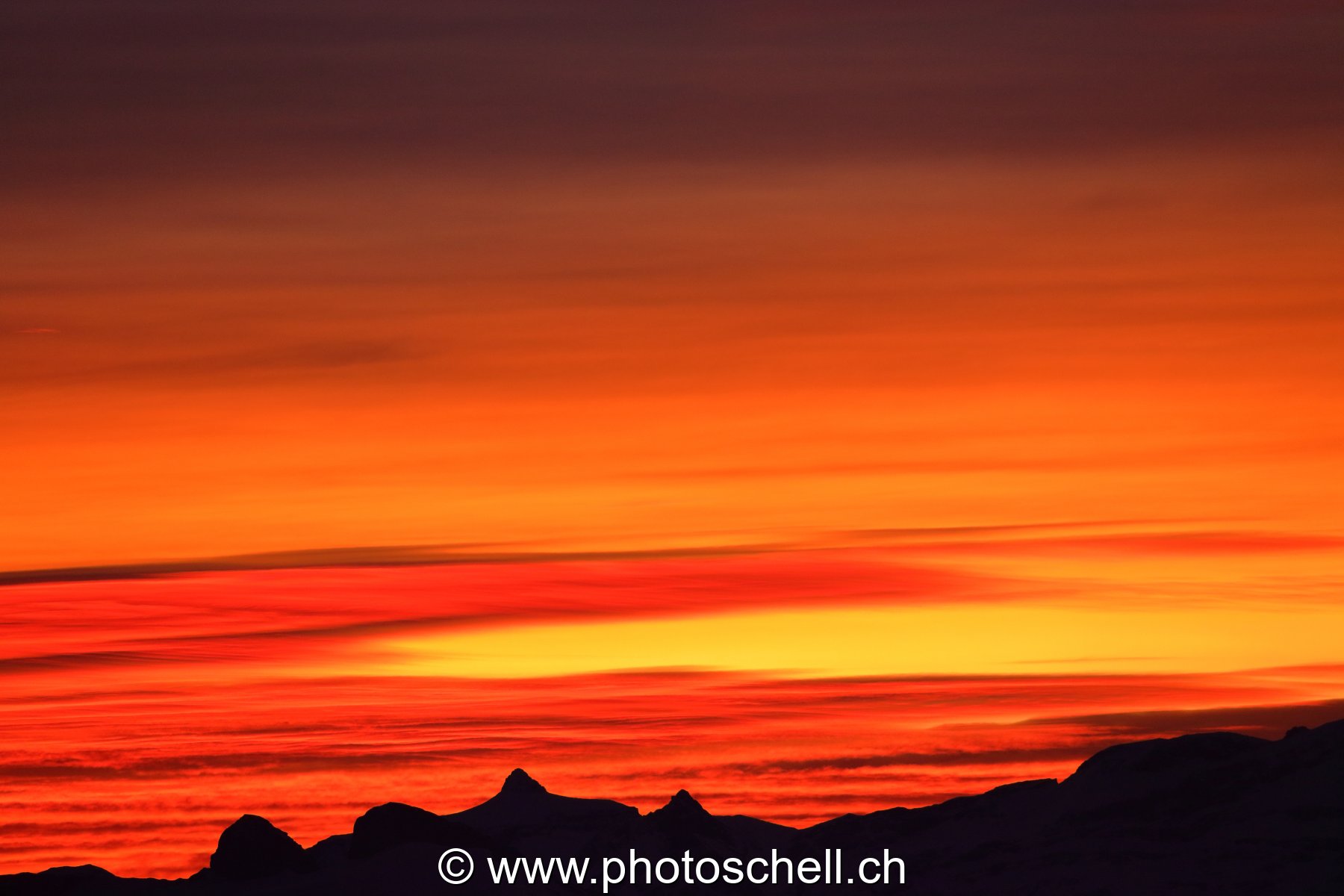 Dégradé de couleurs lors du lever de soleil