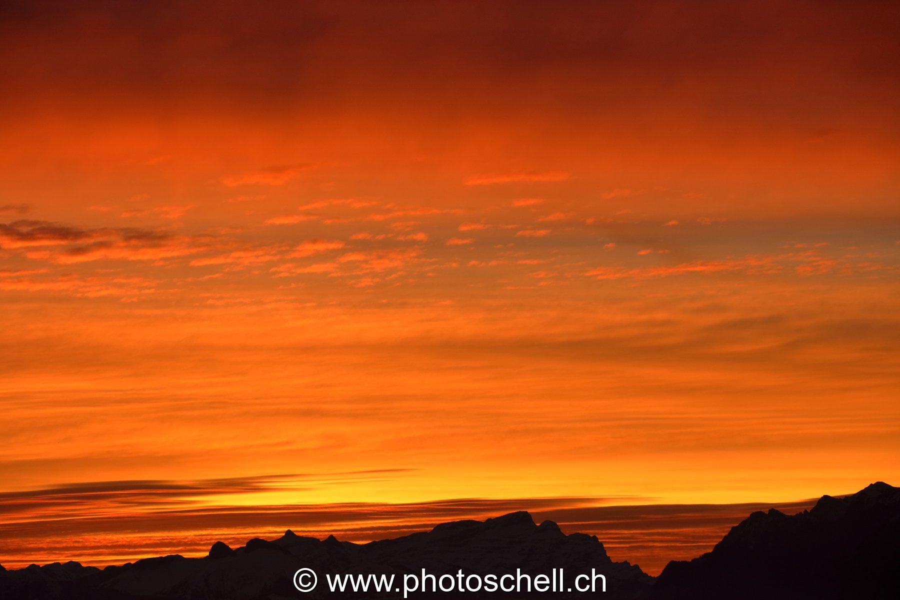 Dégradé de couleurs lors du lever de soleil