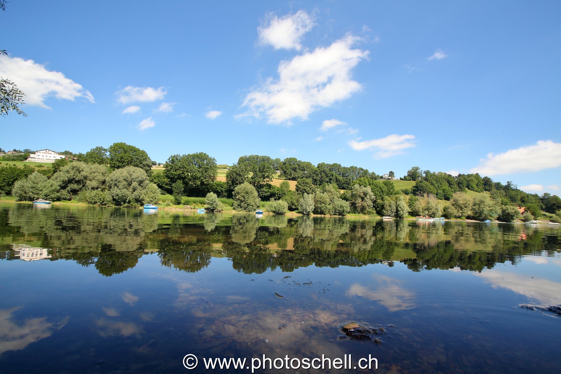 Lac de la Gruyère depuis l'ile aux oiseaux