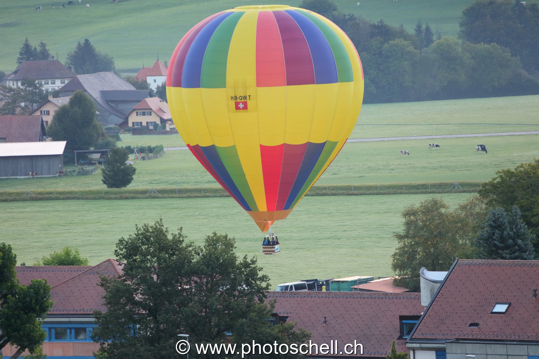 Décollage de mongolfière en Gruyère