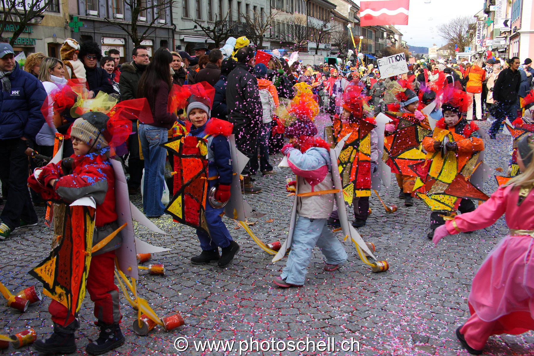 Volée de confettis