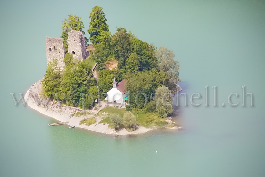 L'île d'Ogoz vue depuis le ciel