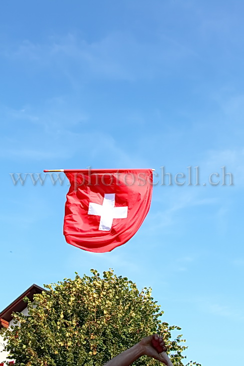 Drapeau Suisse dans le ciel