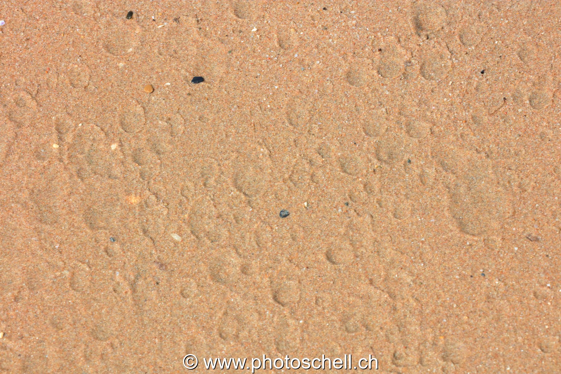 Impact d'eau sur le sable