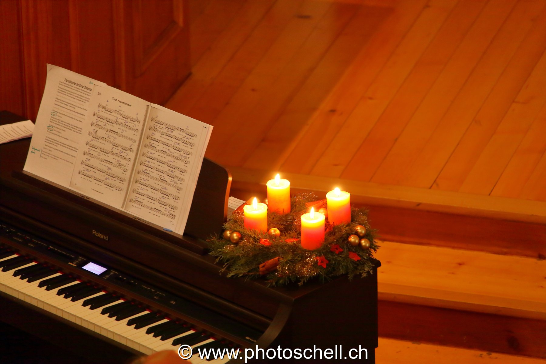 Orgue et sa couronne de l'avent
