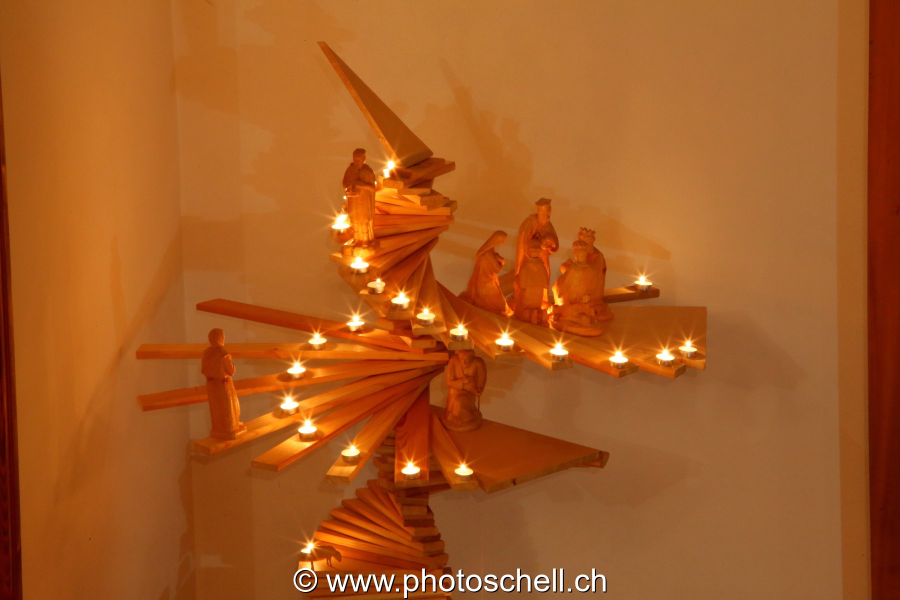 Crèche au temple protestant