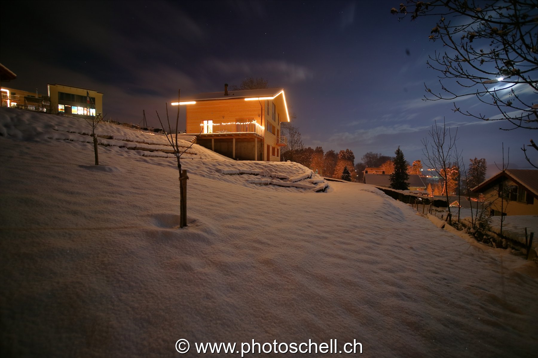 Pleine lune sur Marsens