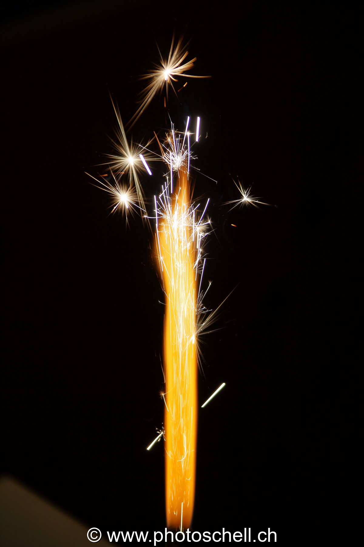 Flamme et étincelles